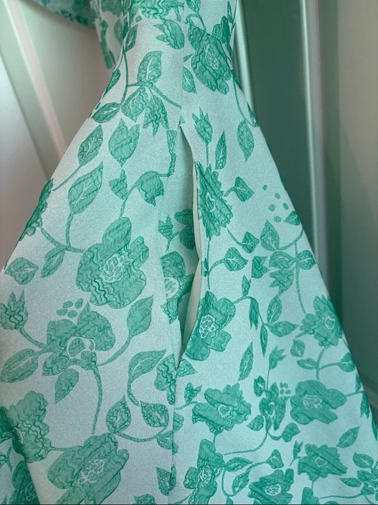 Ivy City Co Mint Green Floral Fit-and-Flare Midi Dress - Picture 6 of 7